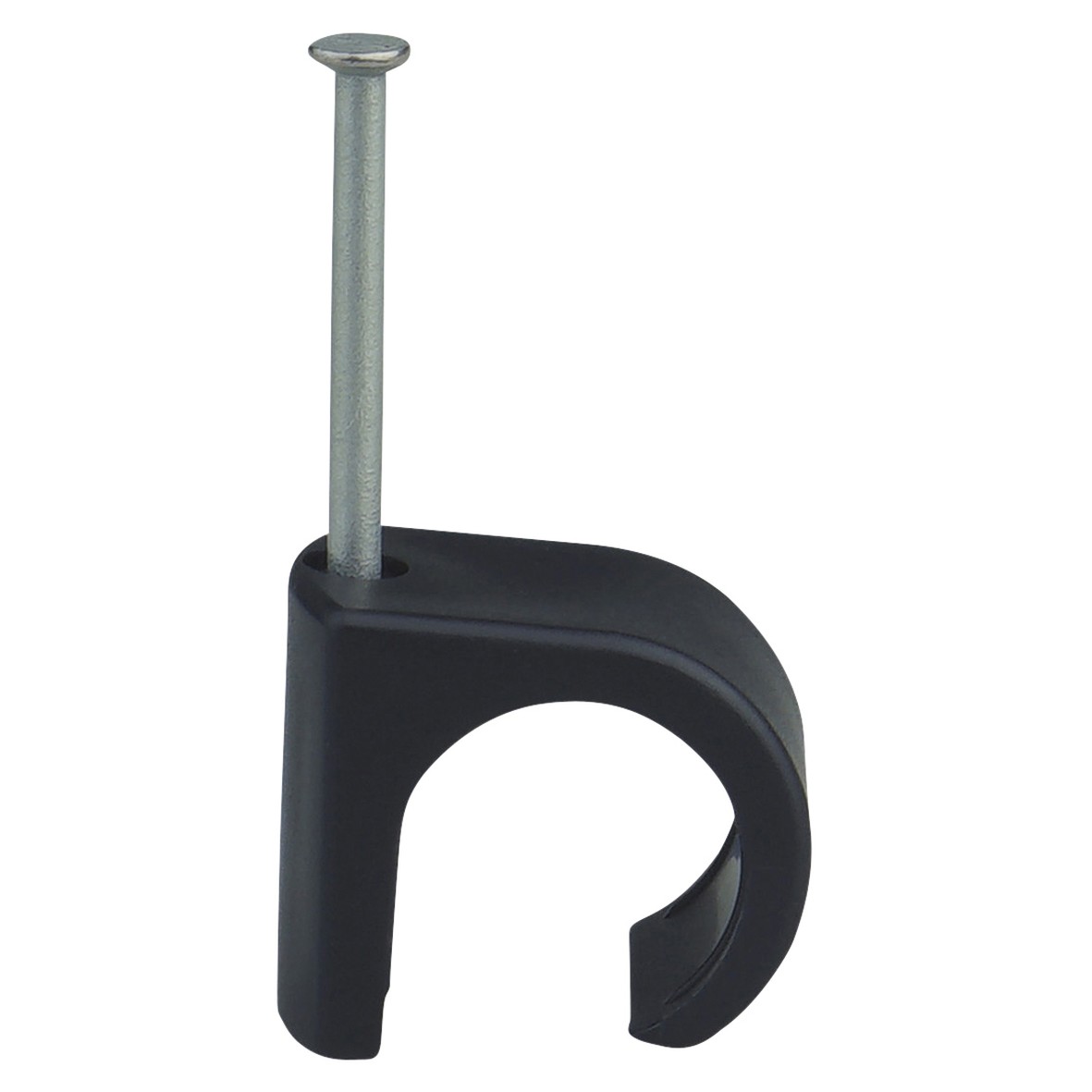 Tillex Round Cable ClipWith Nail - 5-7mm Black - Pack 100 542861