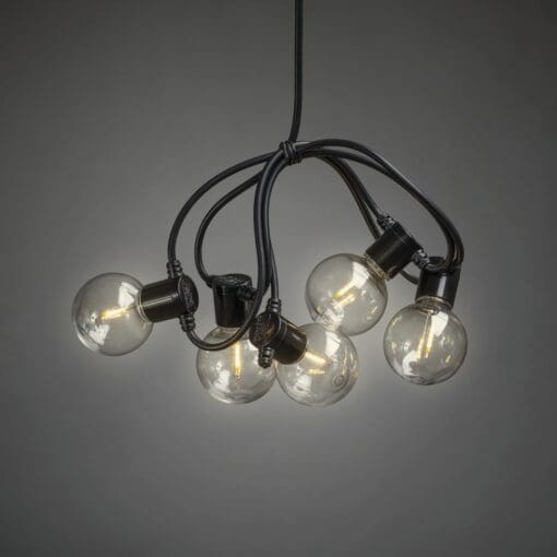 Konstsmide Festoon LED Round Garden Lights IP20 - 20 Lights - Amber 543015