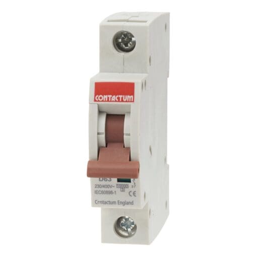 5x 63A 10kA Type D SP MCB 554601