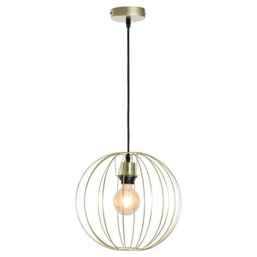 Altro Genoa Small Cage Ceiling Light Pendant - Antique Brass 560037