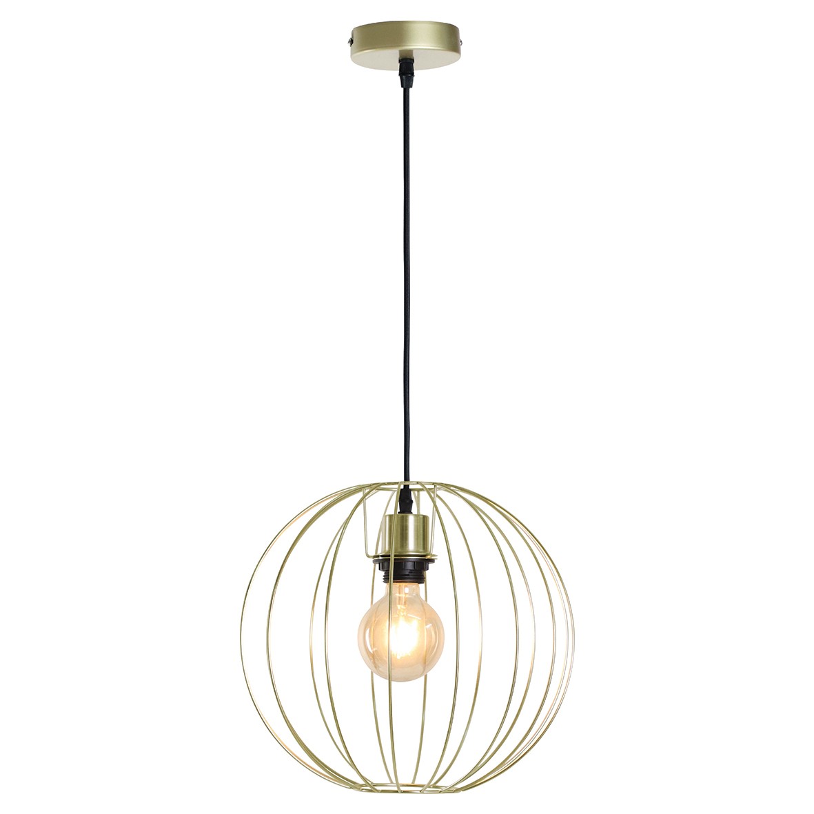 Altro Genoa Small Cage Ceiling Light Pendant - Antique Brass 560037