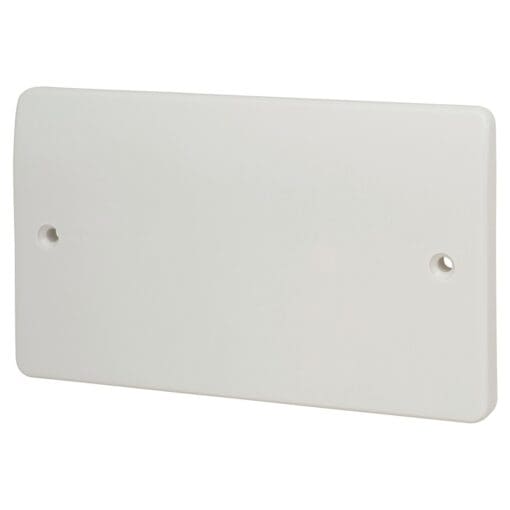 MK Logic Plus 2 Gang Blank Plate - White 561494