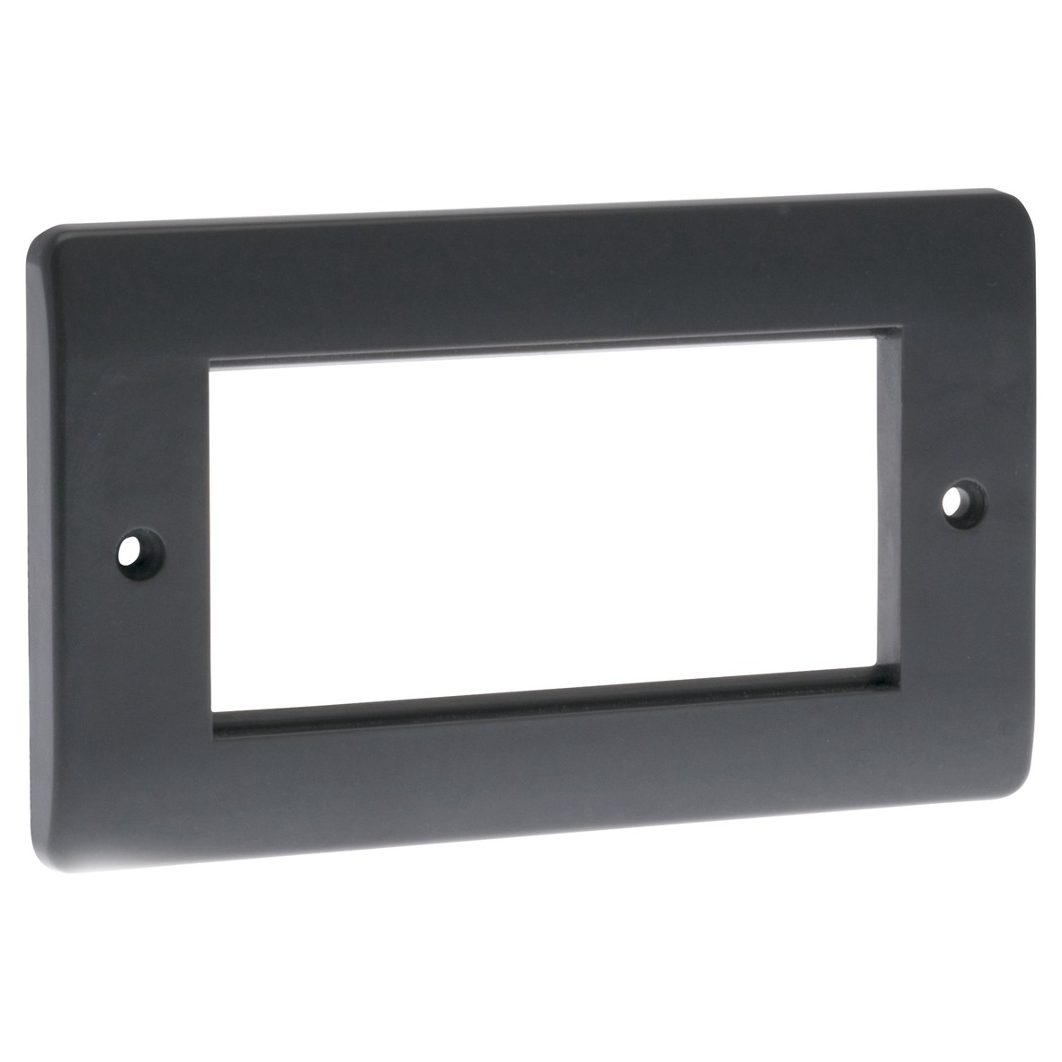 10x Faceplate Curved Double Gang 4x Euro (H)86mm x (W)146mm - Dark Grey 562489