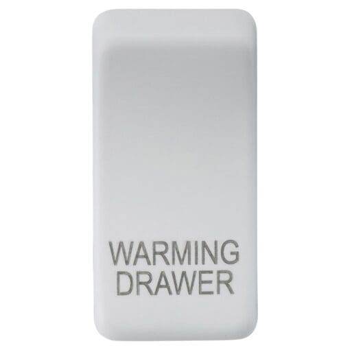 Knightsbridge Printed Grid Switch Rocker - Warming Drawer - Matt White 564296