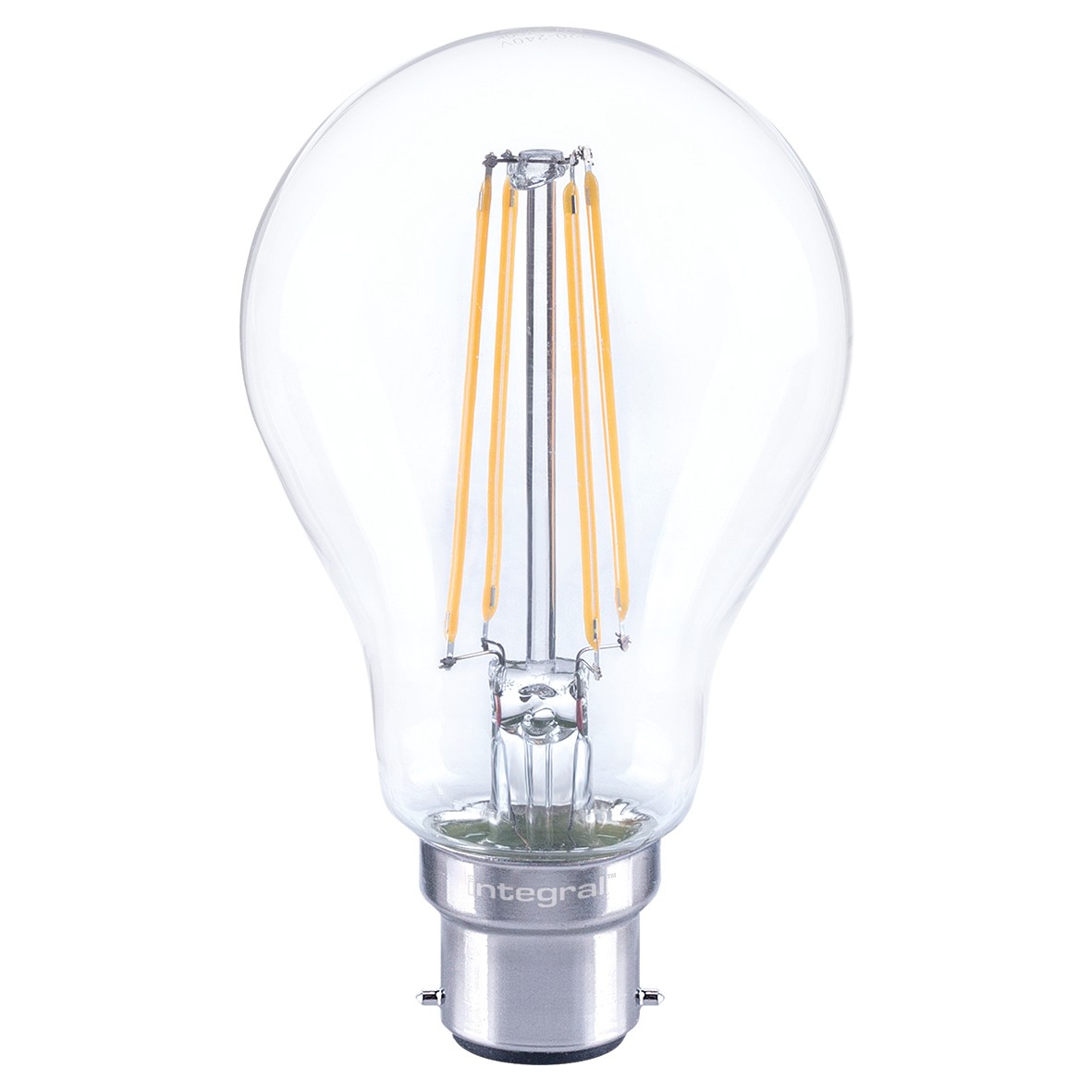 5x FULL GLASS GLS B22 806LM 7W EQ. TO 60W 2700K DIMM 80CRI 300Â° FILAME 565696