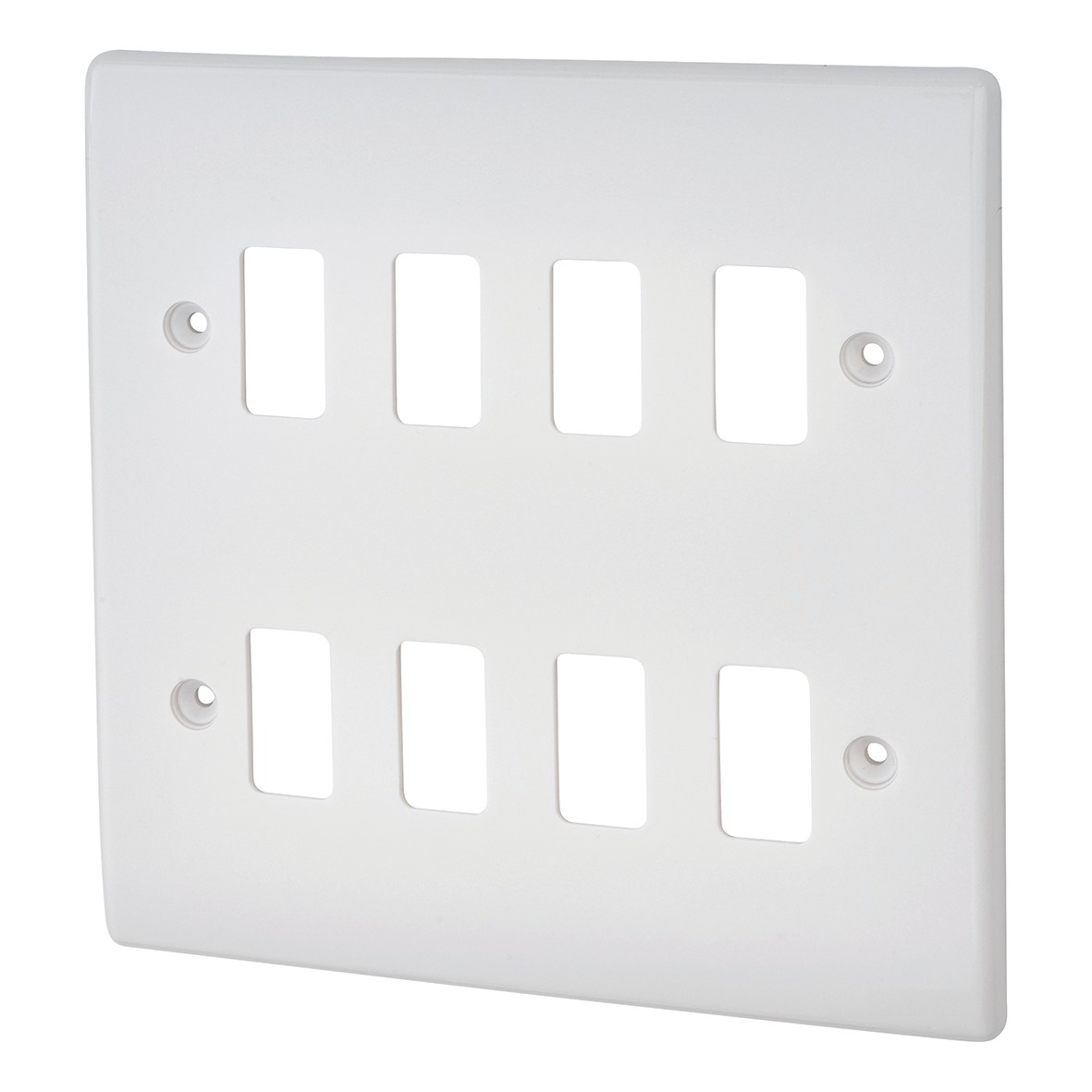 5x Grid Nexus Moulded 8 Gang Front Plate 566469