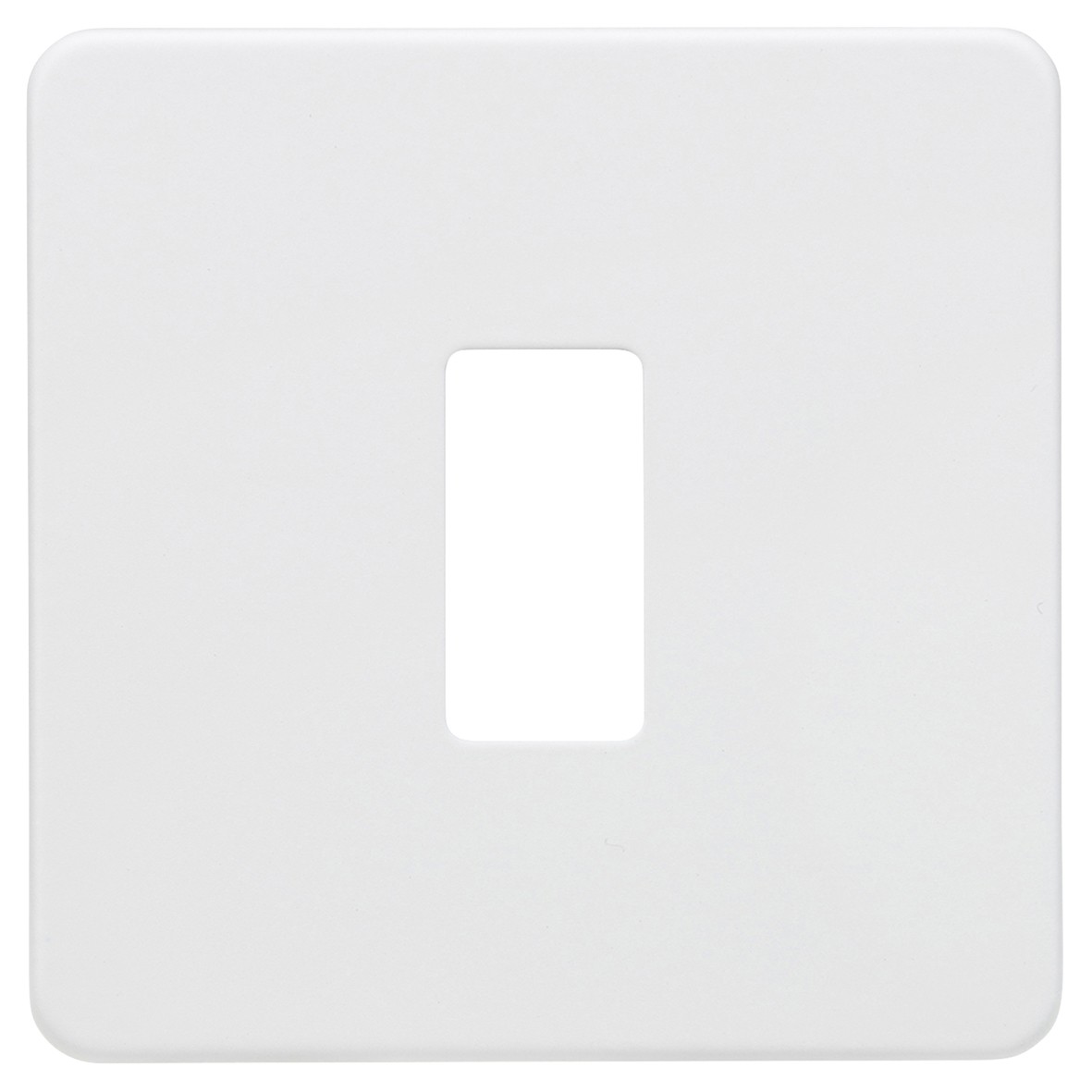 Knightsbridge 1 Module Screwless Grid Switch Faceplate - Matt White 567585