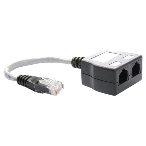 5x RJ45 Splitter Economiser Data/Data Cat5e Black 572064