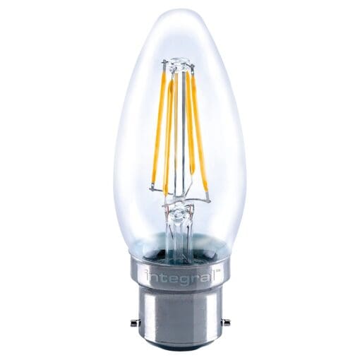 5x CANDLE B22 470LM 4W EQ. TO 40W 2700K NON-DIMM 80CRI 300Â° FILAMENT C 572248