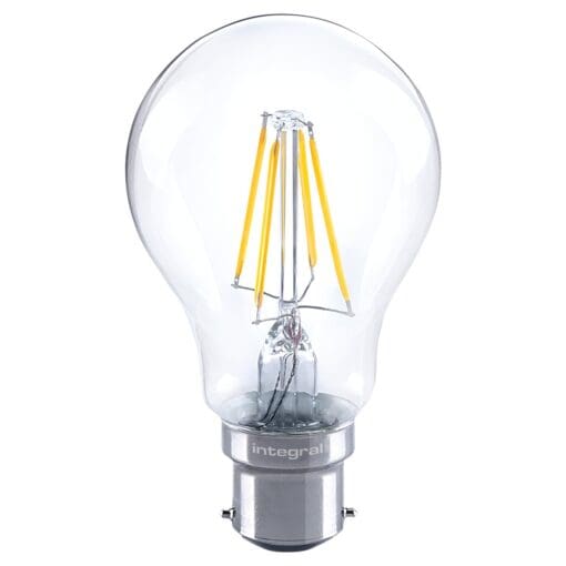 5x FULL GLASS GLS B22 470LM 4.5W EQ TO 40W 2700K DIMMER 80CRI 300Â° FILA 583949