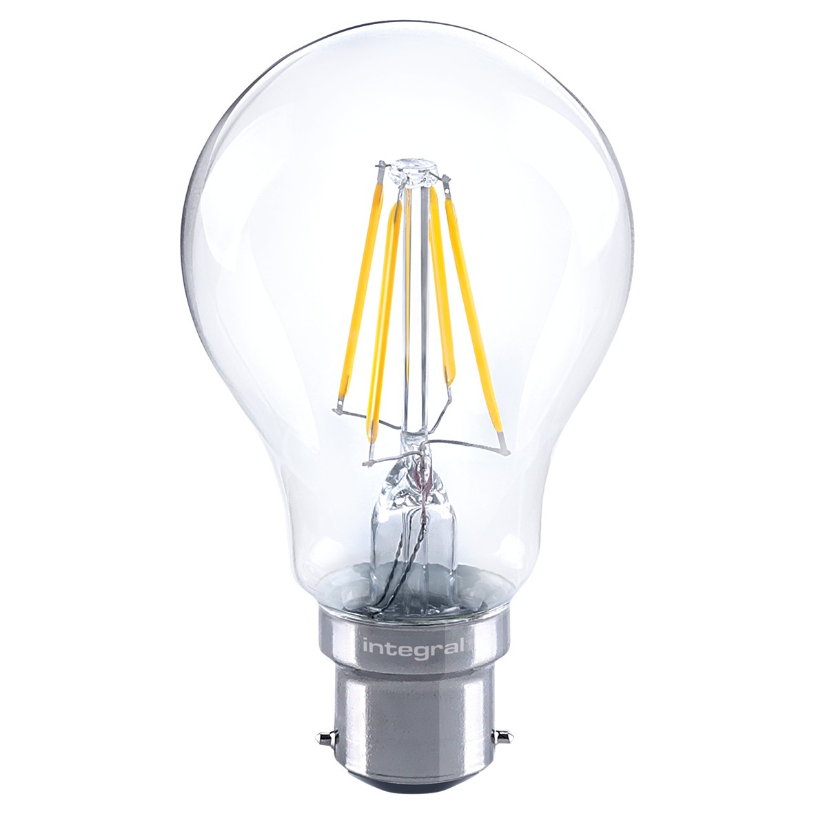 5x FULL GLASS GLS B22 470LM 4.5W EQ TO 40W 2700K DIMMER 80CRI 300° FILA 583949