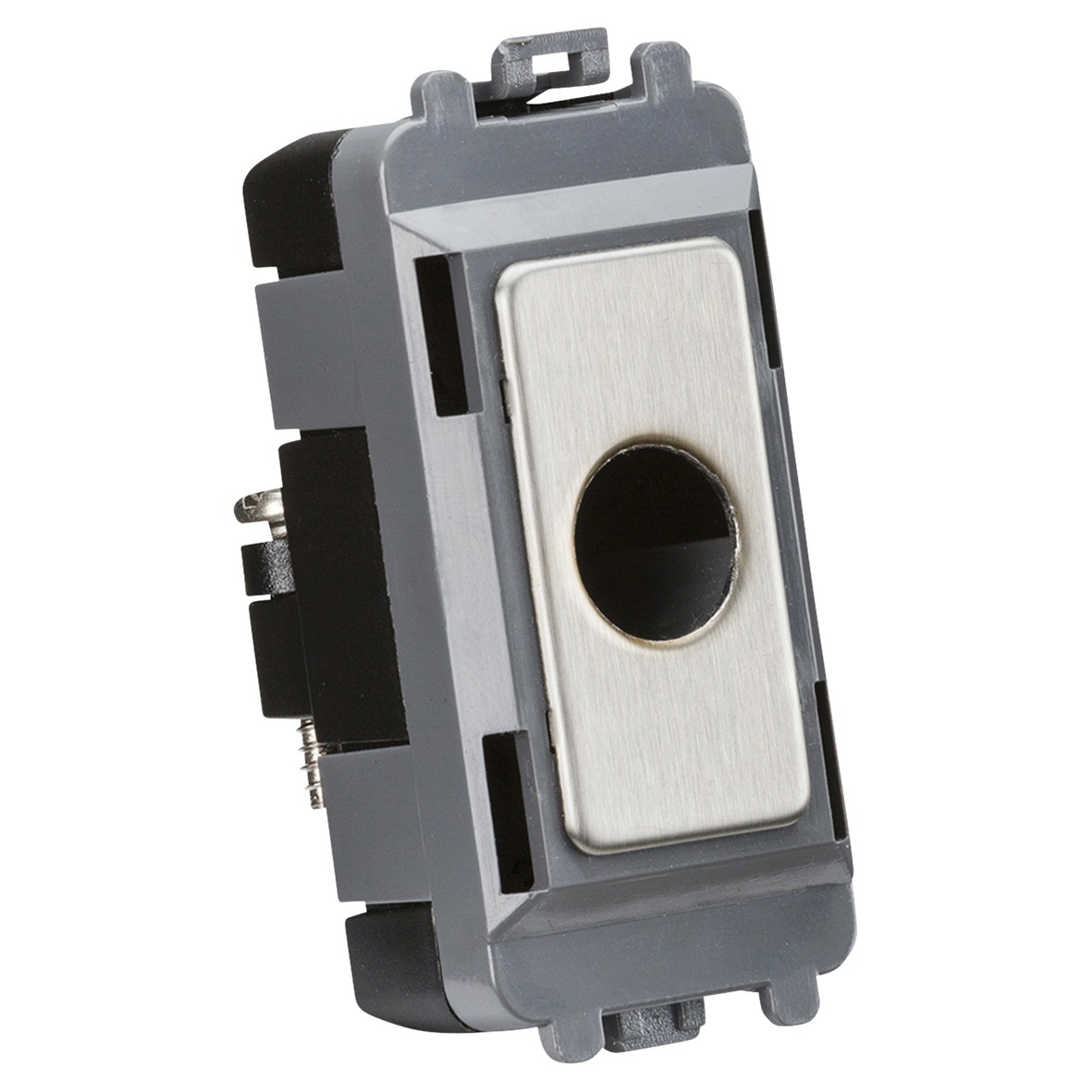 Knightsbridge Flex Outlet Grid Switch - Brushed Chrome 585212