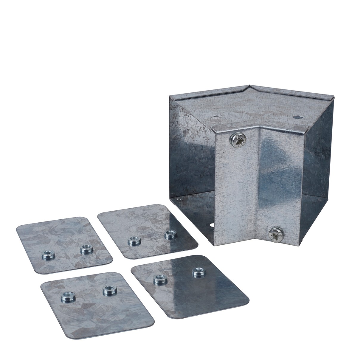 Galvanised Internal Square Bend - 45Â° - 75 x 75mm 595445