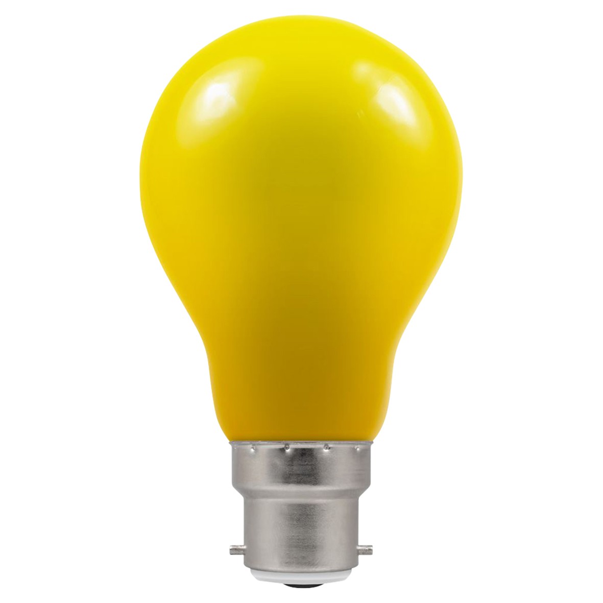 5x Crompton 4160 1.5W LED GLS Coloured Lamp - B22 - Yellow 598616