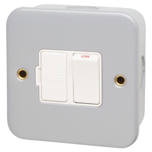 Hamilton Metalclad 13A 1 Gang Double Pole Fused Spur - White/White 601256