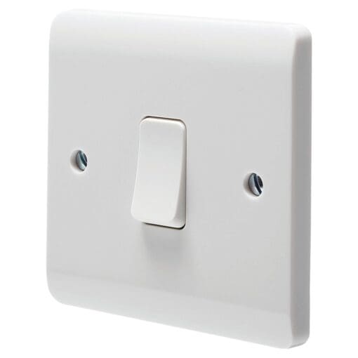 10x Crabtree Instinct 10AX 1 Gang 1 Way Light Switch - White 605690