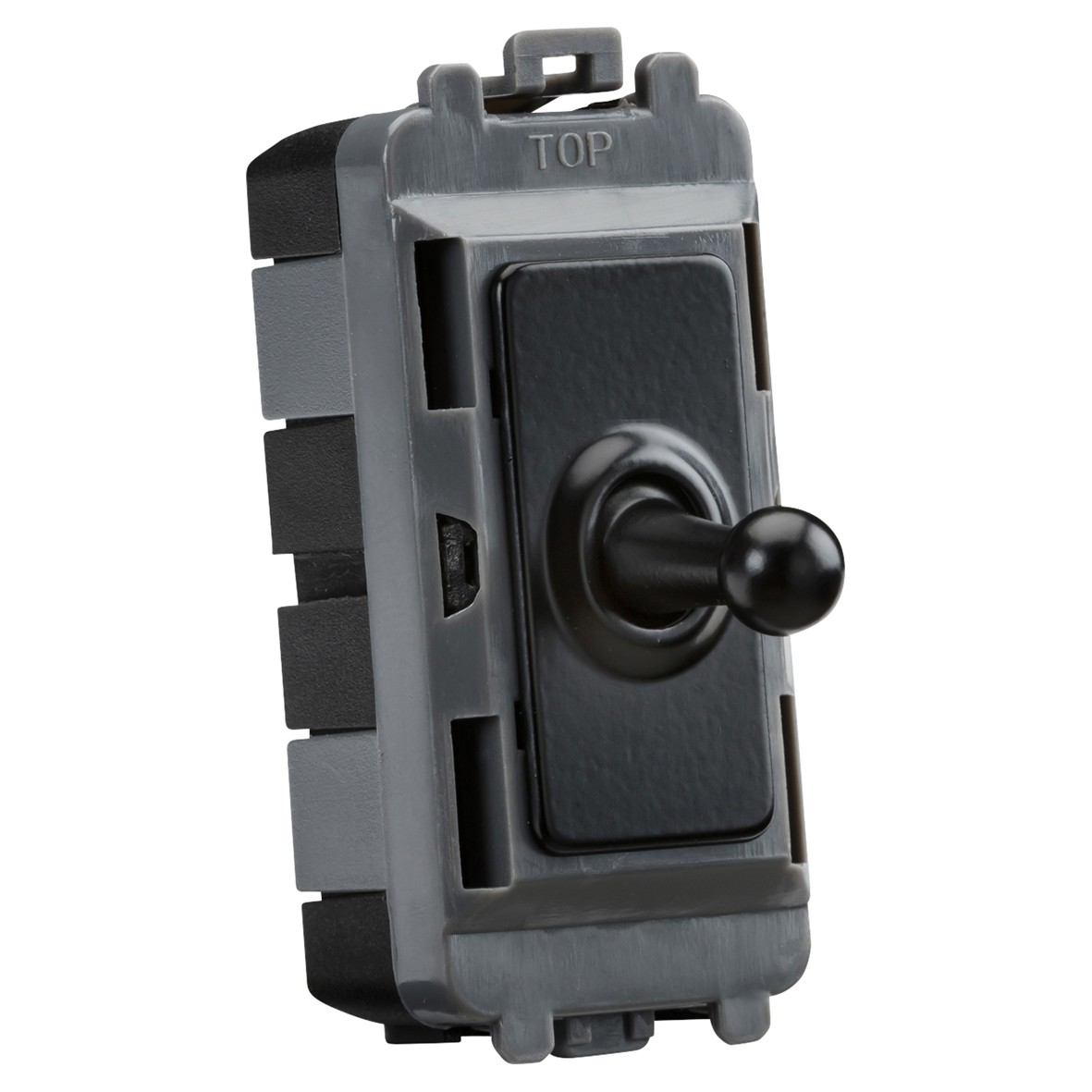 Knightsbridge 20AX Intermediate Toggle Grid Switch - Matt Black 605761