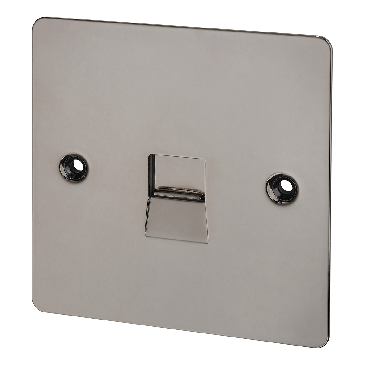 BG Flatplate Screwed 1 Gang Telephone Master - Black Nickel 605769