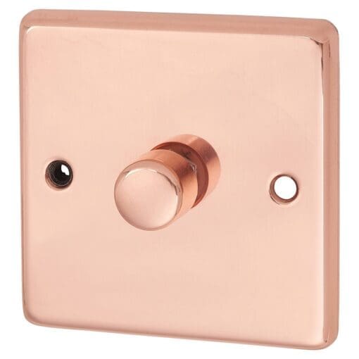 G&H Brassware 1 Gang LED Dimmer Switch - Bright Copper 608851