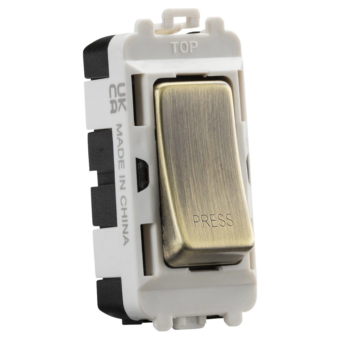 Knightsbridge 20AX 2 Way Single Pole Printed Grid Switch - Press - Anti 609285