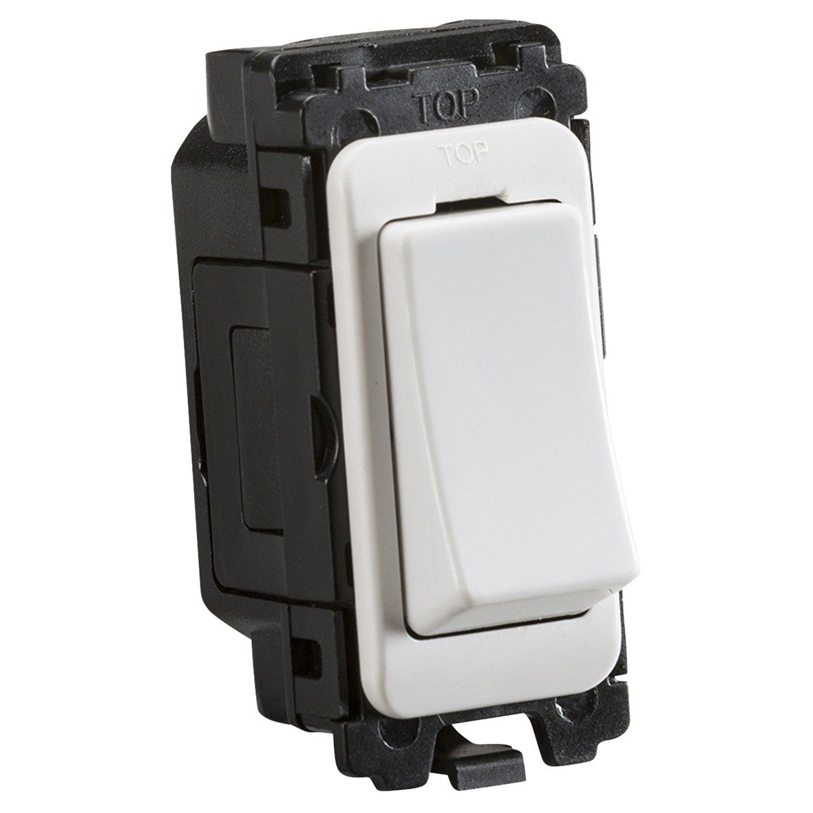 Knightsbridge 20AX 2 Way Single Pole Curved Edge Grid Switch with Centr 612068