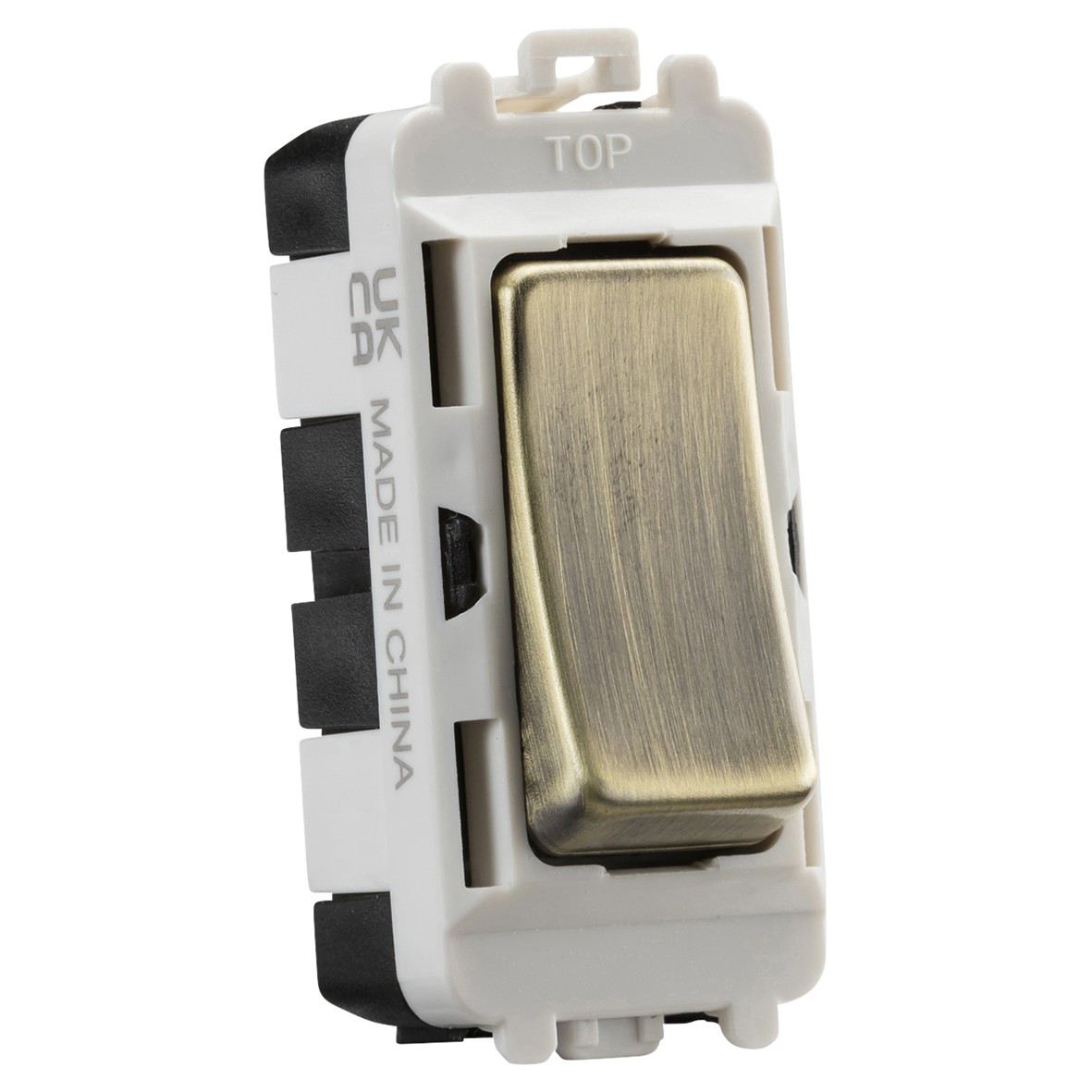 Knightsbridge 20AX Intermediate Grid Switch - Antique Brass 613795