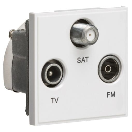 Knightsbridge 1 Gang TV + F-Type Satellite + FM/DAB Triplexer Euro Modu 615411