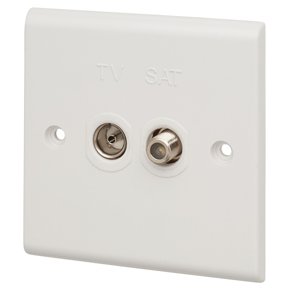 5x Deta 1 Gang TV/F Type Outlet - White 616236