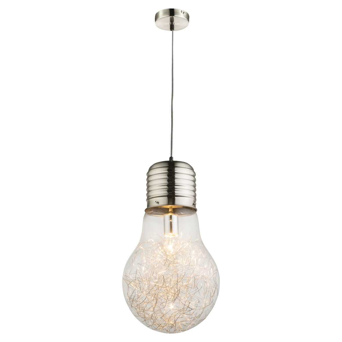 Globo Levin Ceiling Pendant Light - Matt Nickel 622173