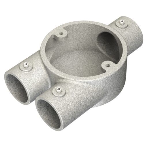 Metpro Conlok Steel Conduit 3 Way Y Terminal Box - 25mm - Galvanised 625570