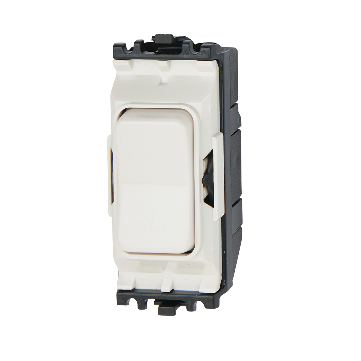 MK 10A 1 Gang 2 Way Retractive Grid Switch with Centre Off Switch - Whi 626657