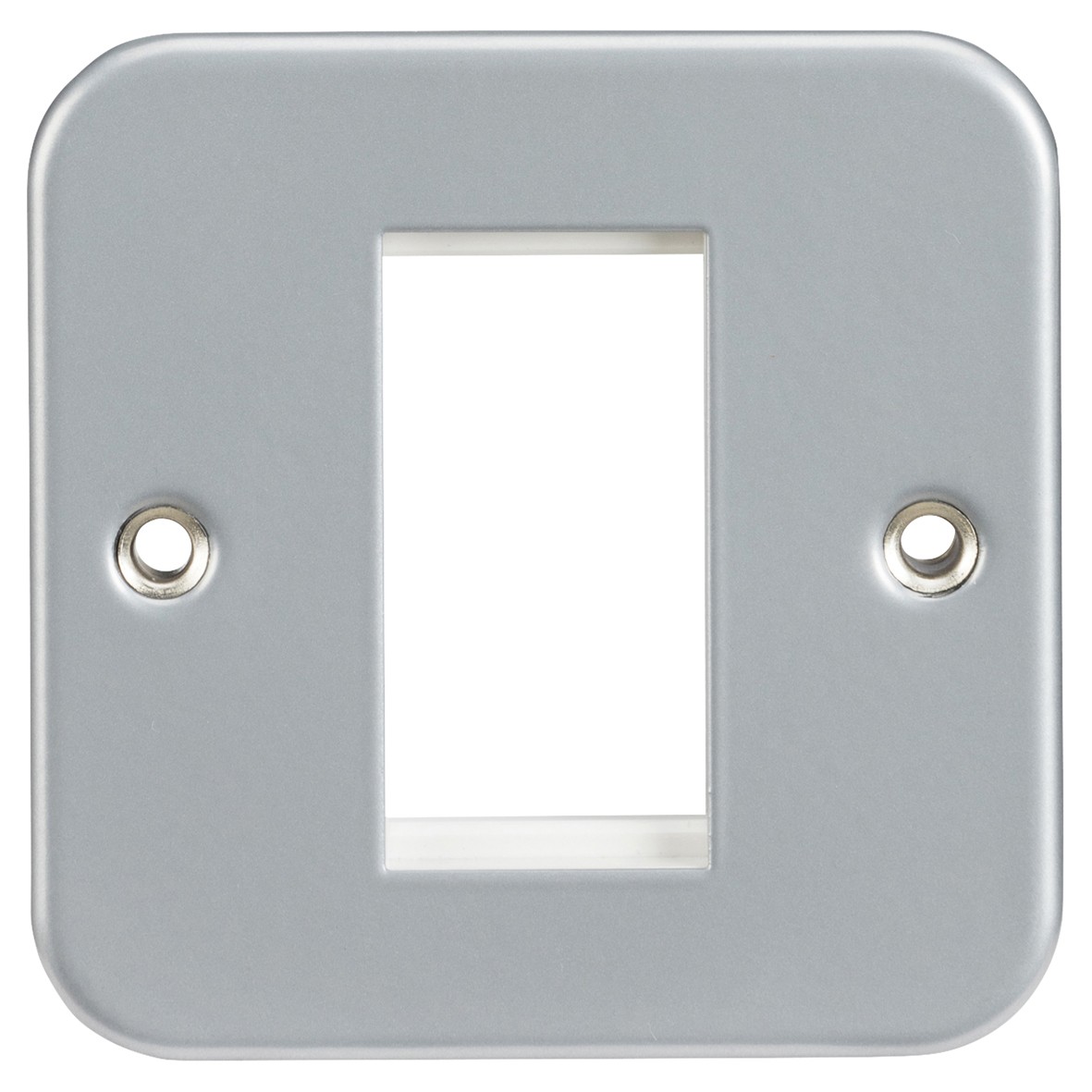 Knightsbridge 1 Gang 1 Module Metal Clad Euro Faceplate - Grey 626949