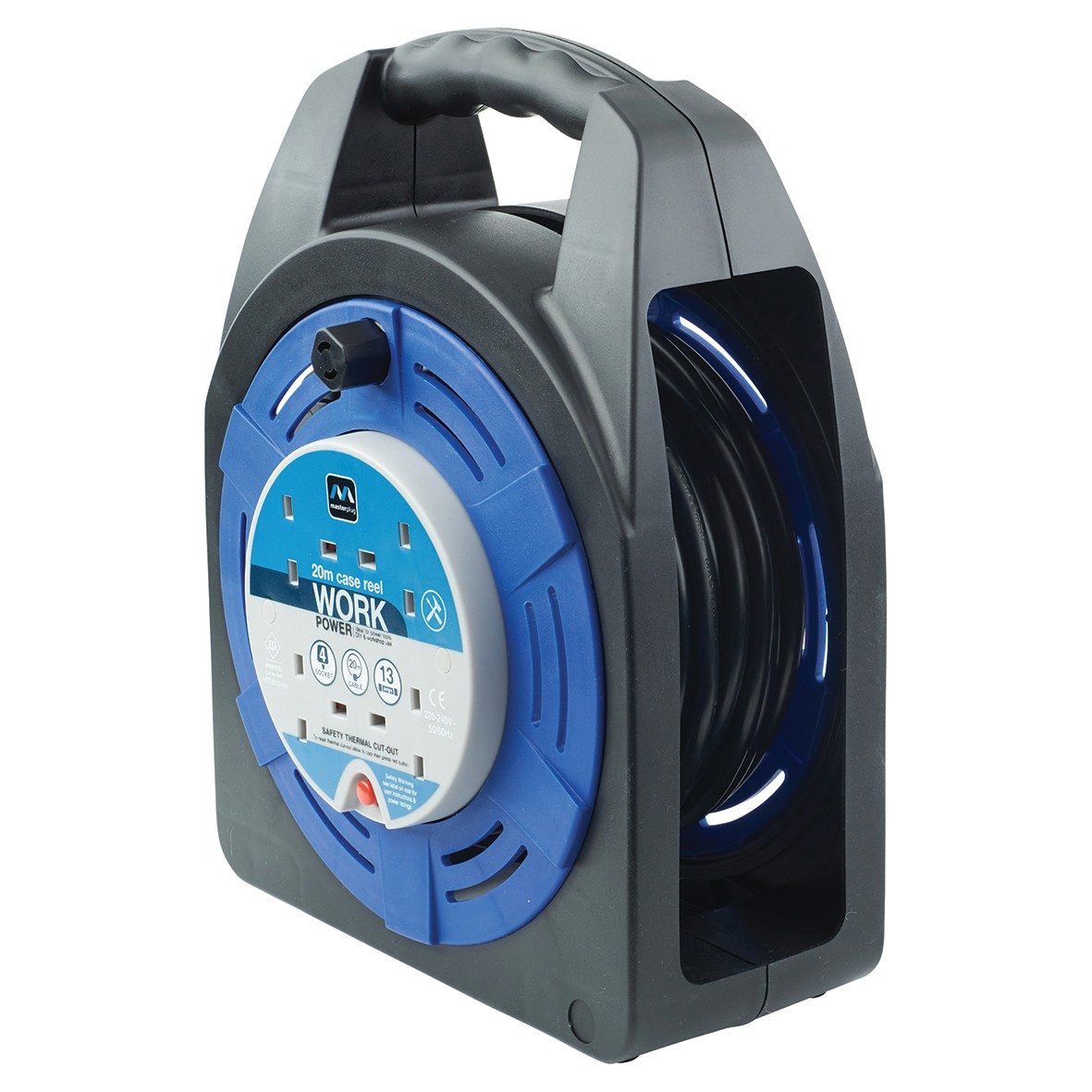 BG 4-Gang 20M 13A CASE REEL BLUE 629313