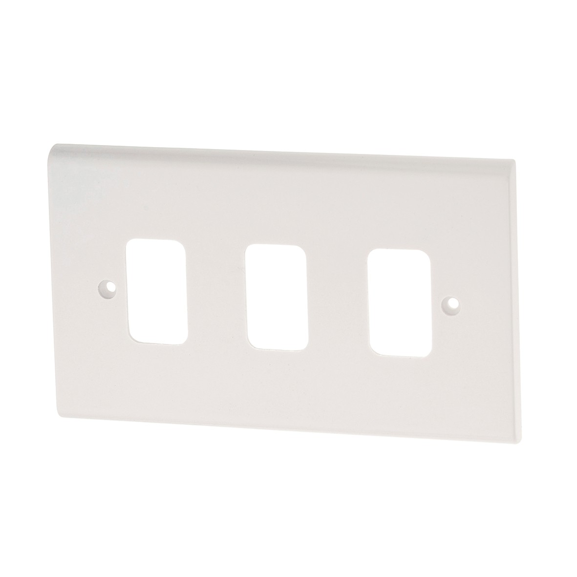 10x Deta 3 Gang Grid Cover Plate - White 632270