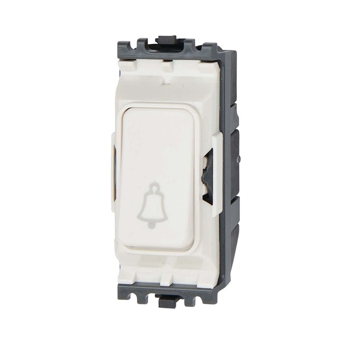 MK 10A 2 Way Single Pole Retractive Printed Grid Switch - Bell - White 634728