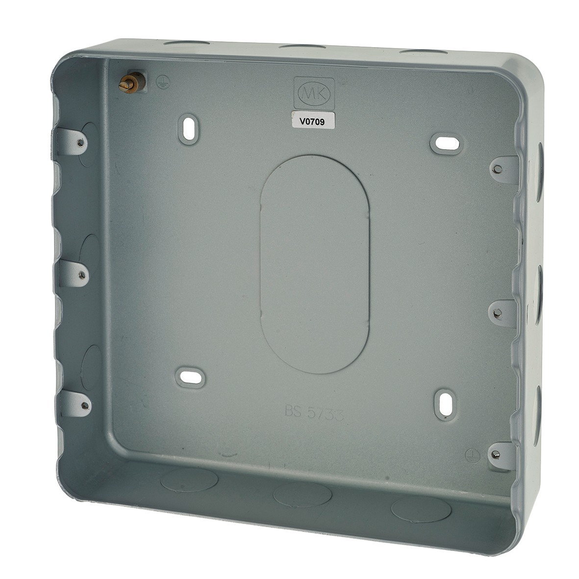 MK 18 Gang Grid Switch Surface Back Box - 38mm 637852