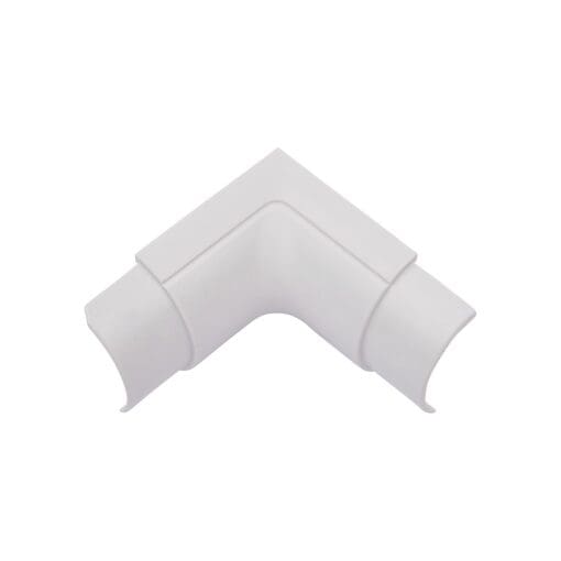 D-Line 1/2 Round PVC Mini Trunking Internal Bend - 30 x 15mm - Smooth F 639573