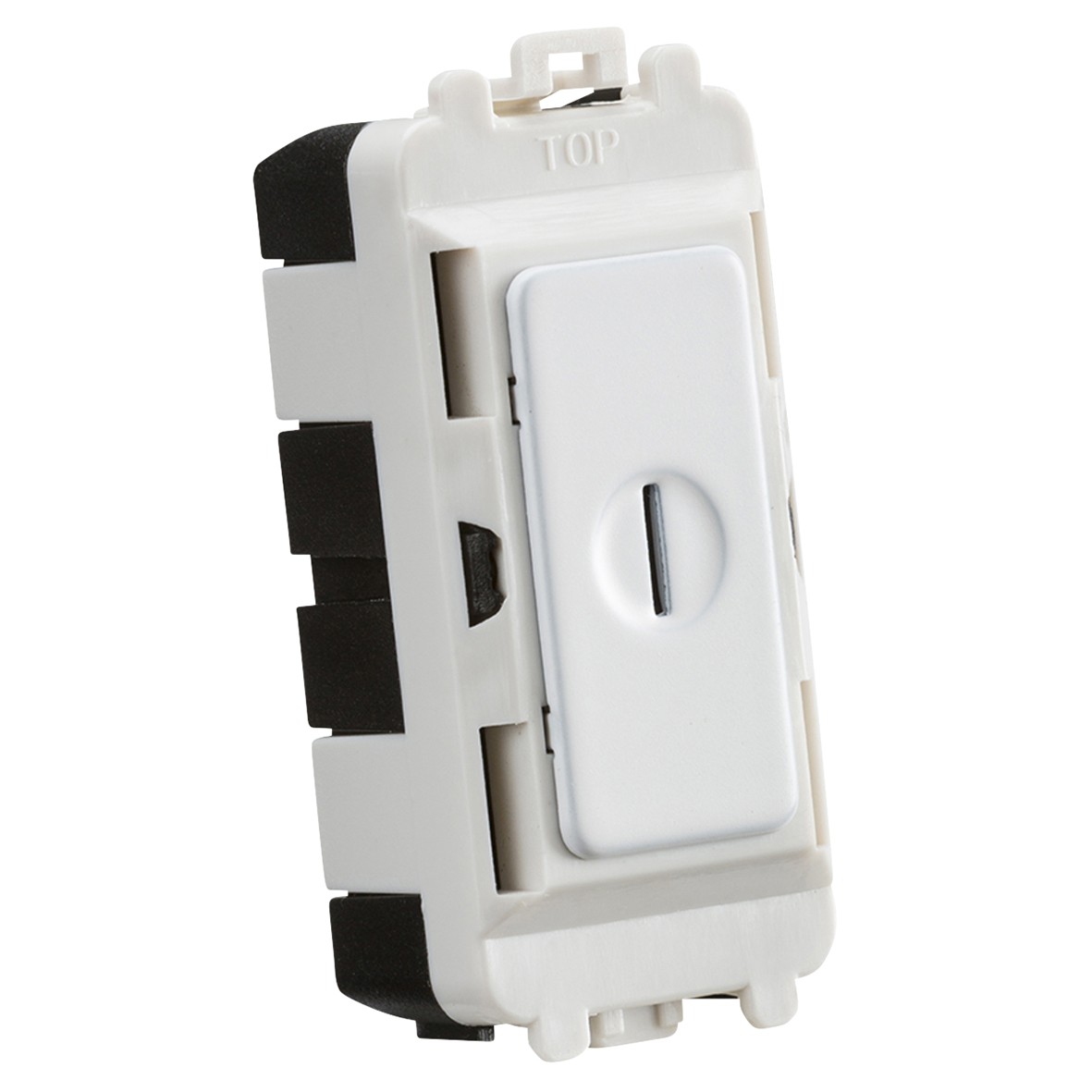 Knightsbridge 20AX 2 Way Single Pole Grid Key Switch - Matt White 646286