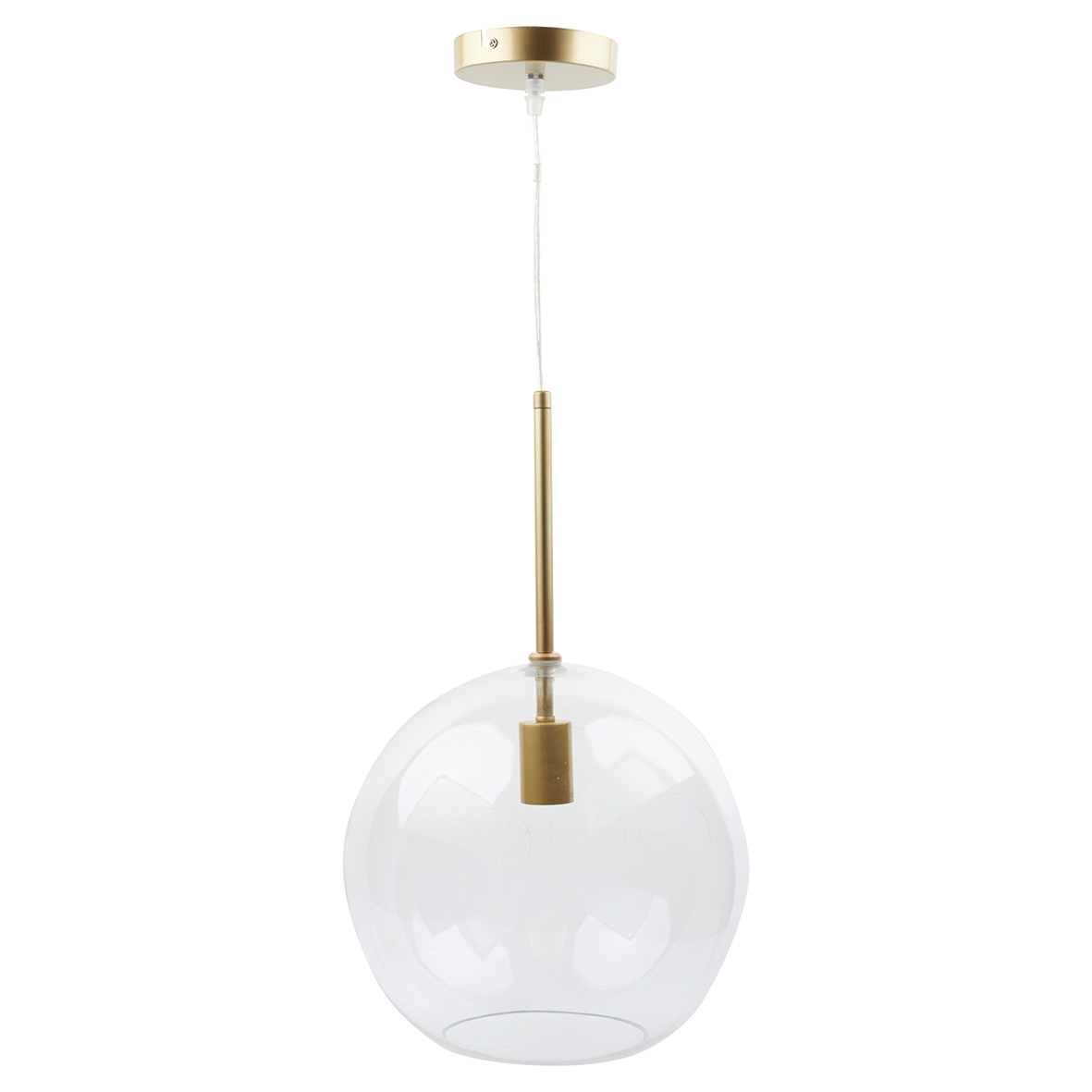 Altro Firenze Ceiling Light Pendant with Clear Glass Globe - Matt Black 648098
