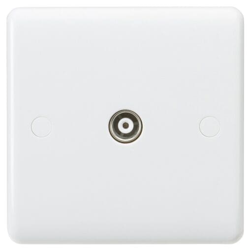 Knightsbridge 1 Gang Isolated TV Coaxial Socket Æ’?" White 648521