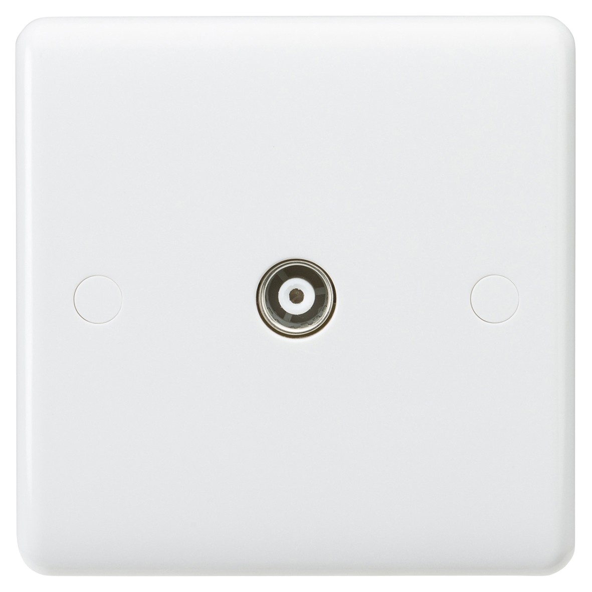 Knightsbridge 1 Gang Isolated TV Coaxial Socket Æ’?" White 648521