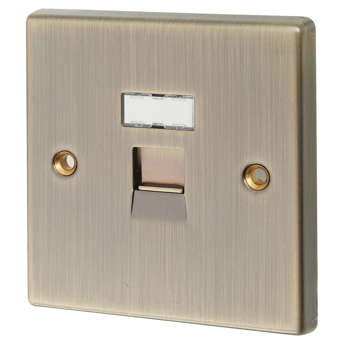 Knightsbridge RJ45 Network Outlet - Antique Brass 654972