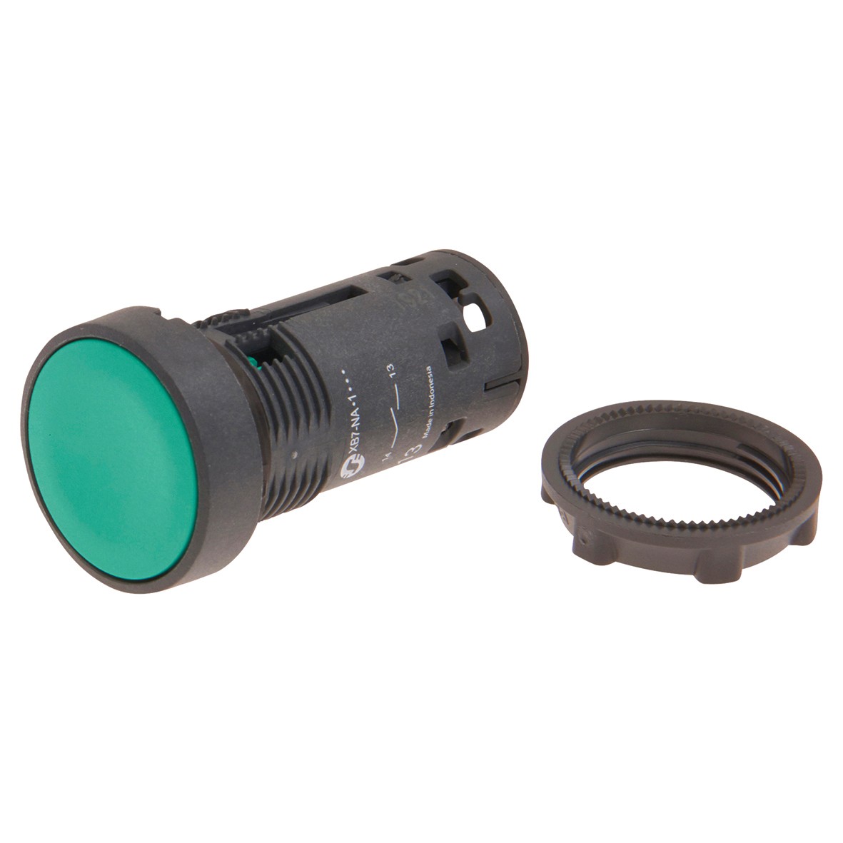 Schneider Harmony XB7 Spring Return Push Button 1NO - Green 657090