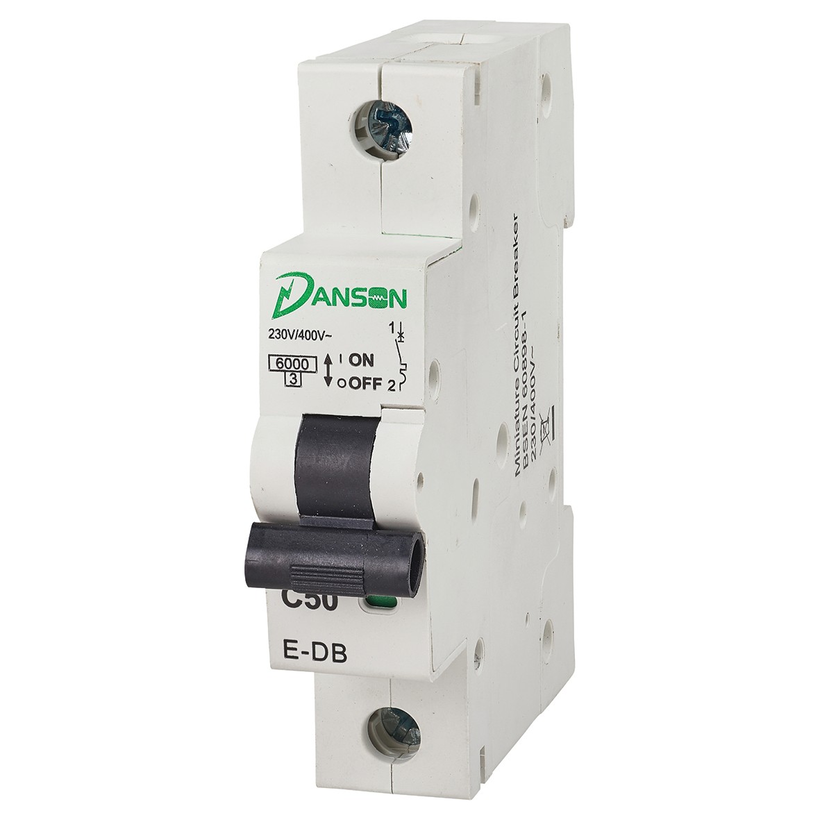 5x Danson 50A Single Pole 6kA MCB Module - Type C 657222