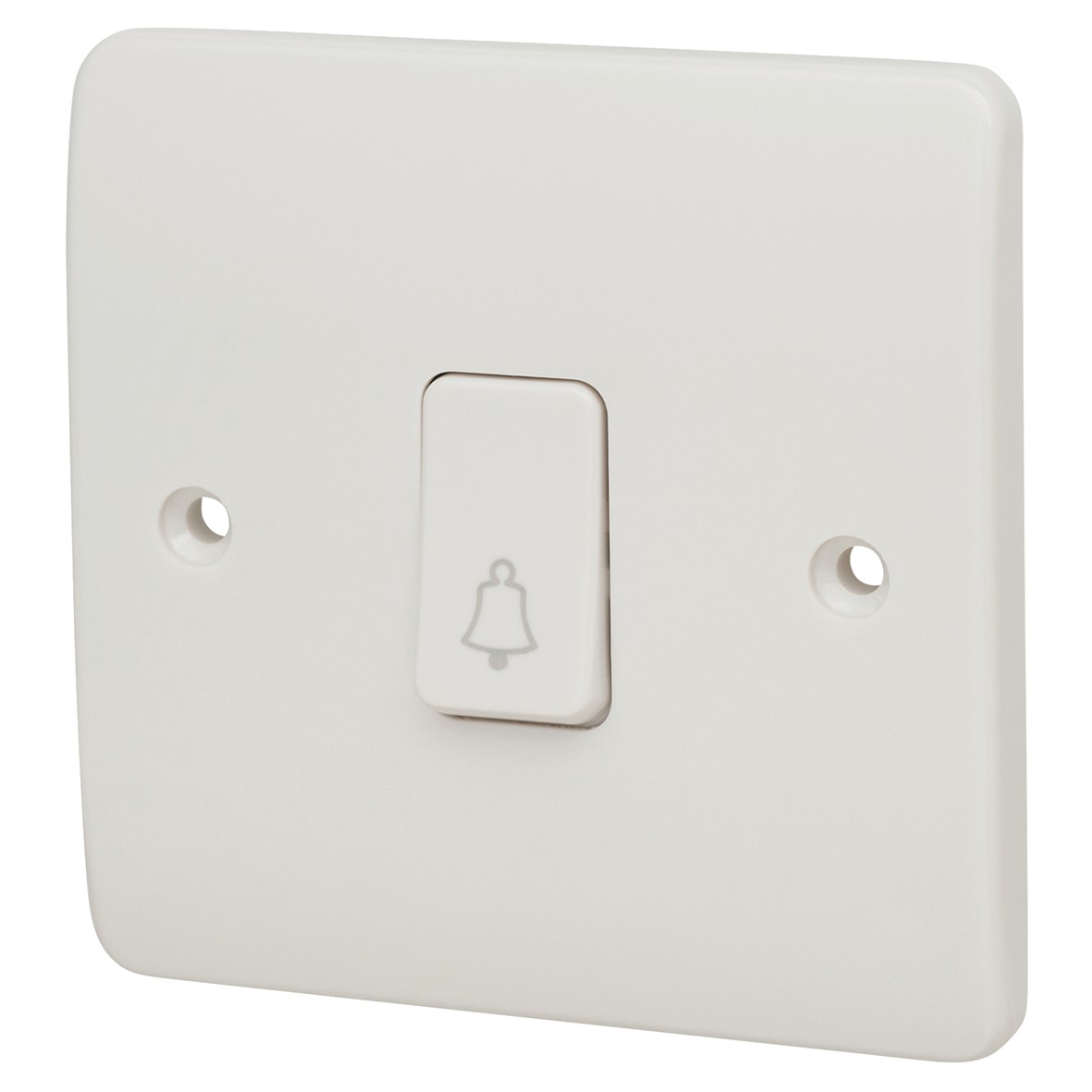 5x MK Logic Plus 10A 1 Gang Single Pole Bell Switch - White 658377