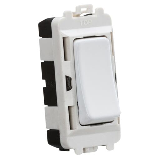 5x Knightsbridge 20AX 2 Way Single Pole Grid Switch - Matt White 659974