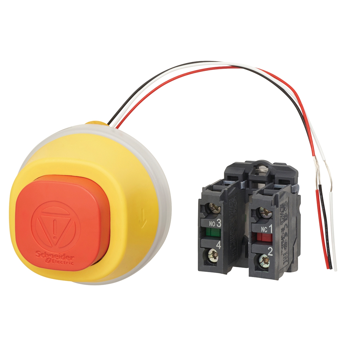 Schneider 24V Illuminated Complete E-Stop Push Button 1NO 1NC 664755