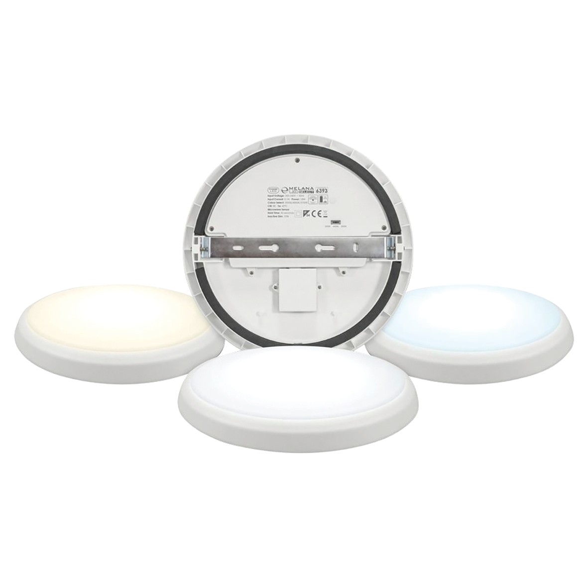 Melana 18W Select LED Round Bulkhead with Microwave Sensor - Tri-Colour 670437