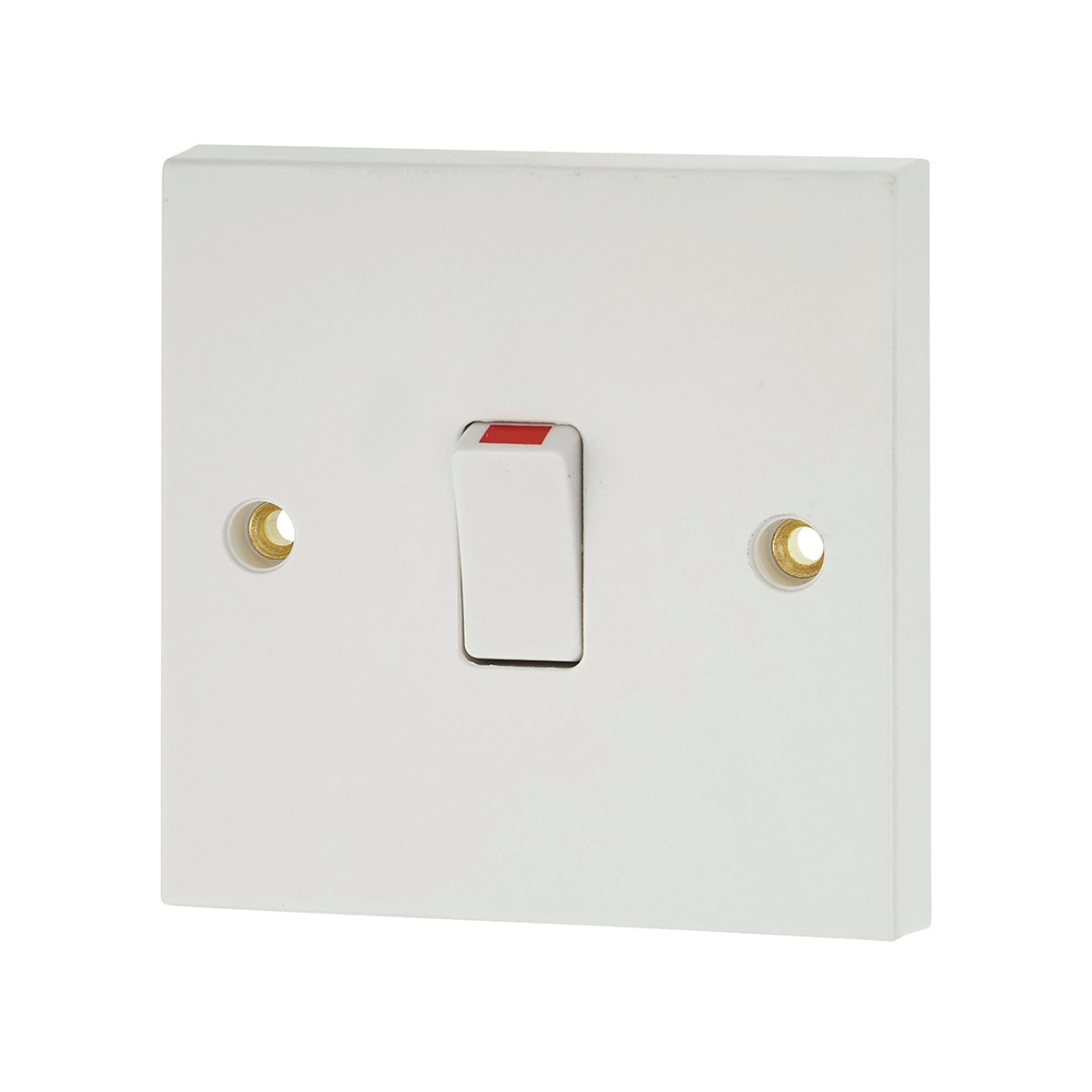 BG 20A 1 Gang Double Pole Switch Flex Outlet - White 673525