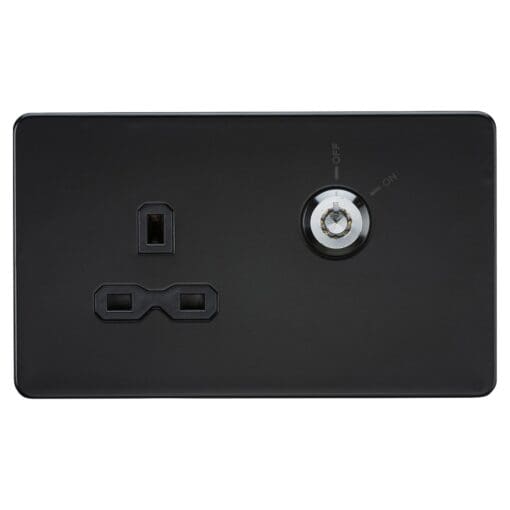 Knightsbridge 13A 1 Gang Double Pole Lockable Key Switch Socket Æ’?&quot 674360